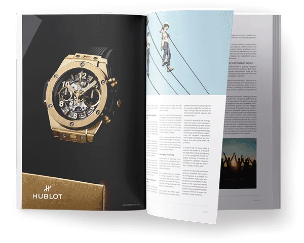 Single-page magazine advert
