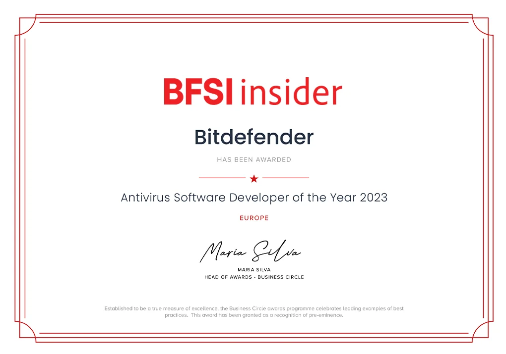 Digital award winner certificate